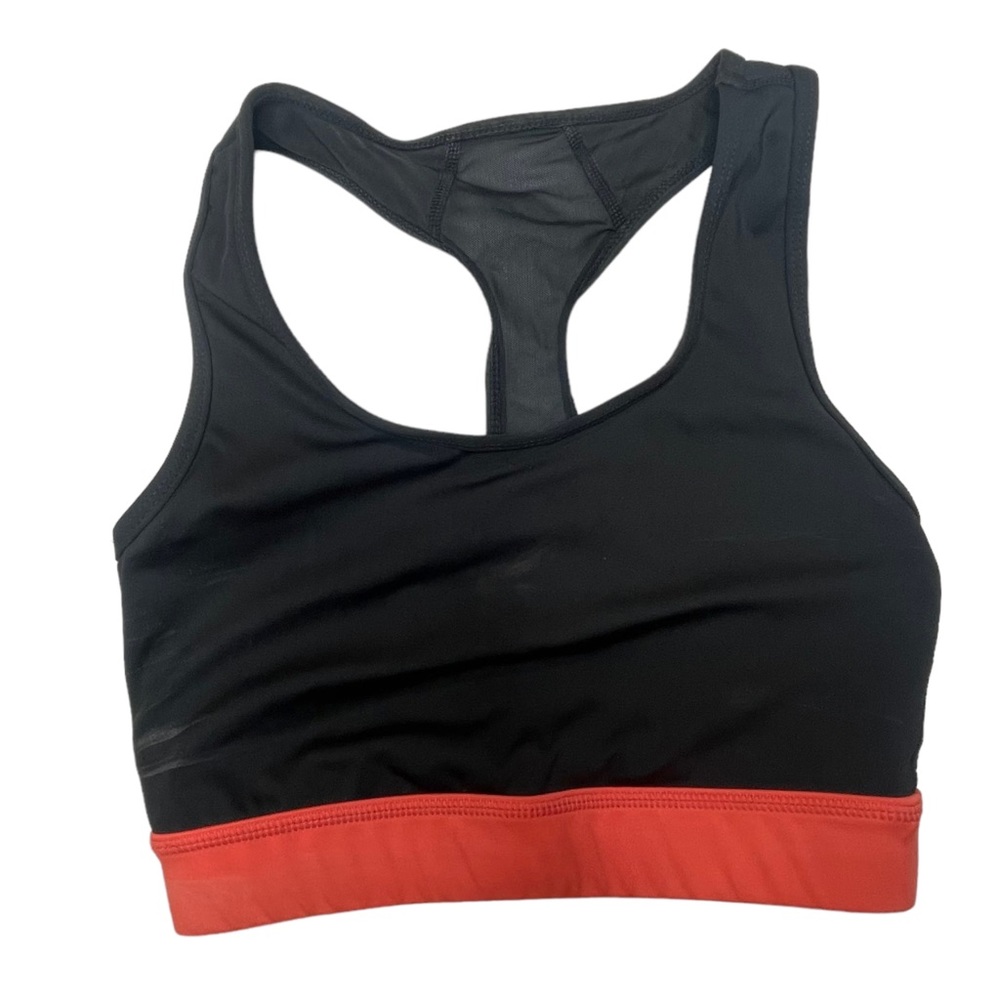 Rise by LuLaRoe Sports Bra Womens Small Black Pink Band Mesh Back Racerback